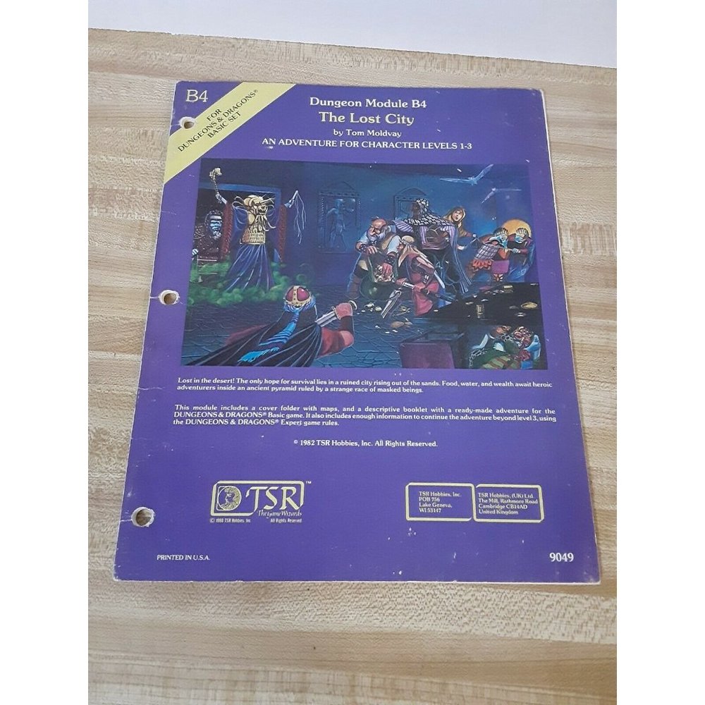 Dungeon Module B4 The Lost City 1st print